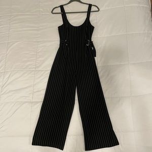 Black Striped Jumpsuit